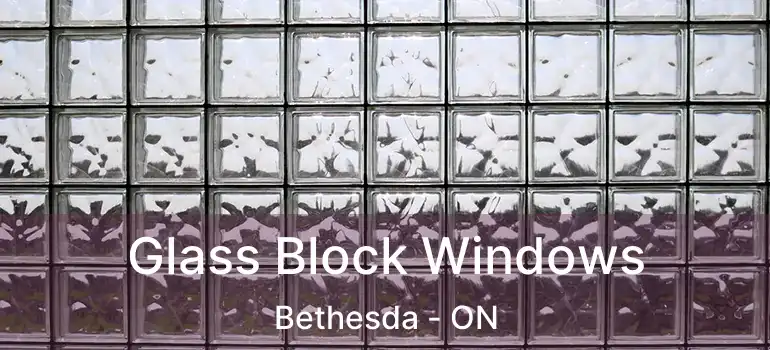  Glass Block Windows Bethesda - ON