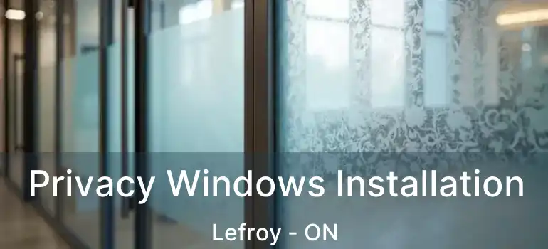  Privacy Windows Installation Lefroy - ON