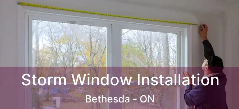  Storm Window Installation Bethesda - ON