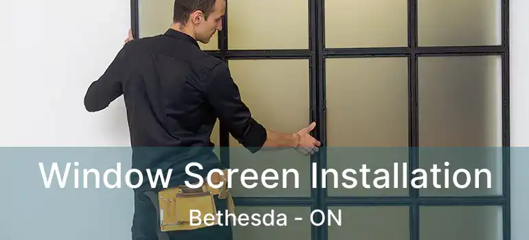  Window Screen Installation Bethesda - ON